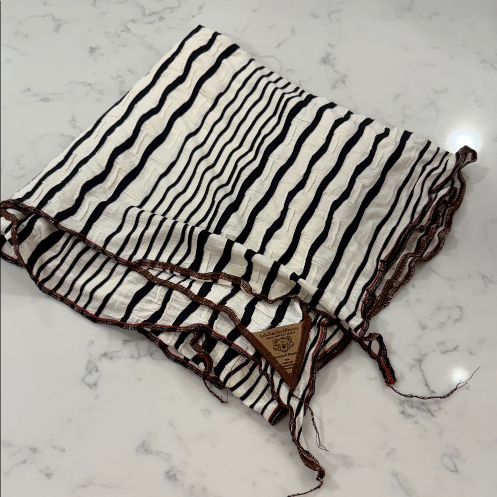 Late Sunday Afternoon Signature Striped Scarf Striped Slub Scarf- New